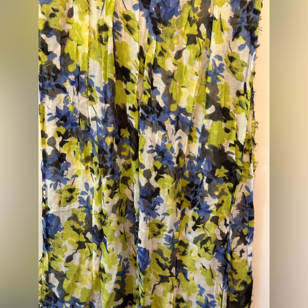 72 x 24 inches floral cotton fringe scarf, unbranded soft accessory